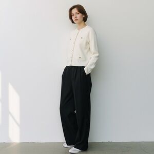 tabi - Cream Cotton On Trend Dressy short Cardigan - Size Small